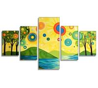 Landscape Diamond Art 5D Diamond Painting Geometry 5 Pack DIY Crystal Art Kits for Adults Full Round Drill Gems Arts and Crafts for Adults Mosaic Kit for Home Wall Decor, 12x20in/50x30cm, Model183