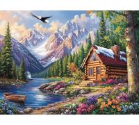 Landscape Diamond Art Diamond Painting Snow Mountain Canvas for Painting Cross Stitch Kits Full Drill Crystal Art, Crafts for Adults Embroidery Kits, Room Decor, Gifts for Women, 90x120cm u-190