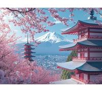 Landscape Diamond Art Kits Adults, 5D Architecture Diamond Painting, DIY Full Drill Crystal Art Embroidery Kit for Beginners Kids, Gem Arts and Crafts for Adults for Home Decor Gifts 90x120cm 0Y-1123