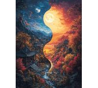 Landscape Diamond Art Kits Adults, 5D Architecture Diamond Painting, DIY Full Drill Crystal Art Embroidery Kit for Beginners Kids, Gem Arts and Crafts for Adults for Home Decor Gifts 20x30cm 0Y-299