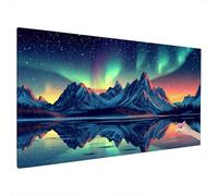 Landscape Diamond Art Kits Adults, 5D Diamond Painting Aurora 2025 Design New, Square Full Drill Crystal Art Kit, DIY Cross Stitch Painting Set for Gifts and Christmas Home Room Decor 90x40cm B-12