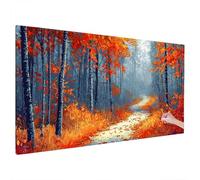 Landscape Diamond Art Kits Adults, 5D Diamond Painting Autumn 2025 Design New, Square Full Drill Crystal Art Kit, DIY Cross Stitch Painting Set for Gifts and Christmas Home Room Decor 220x100cm S-64