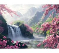 Landscape Diamond Art Kits Adults, 5D Diamond Painting Fall Pattern, DIY Full Drill Gem Crystal Arts and Cafts for Adults, Rhinestone Embroidery Kit for Beginner, Home Decor 18x24 Inch -hcw2509DR