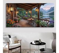 Landscape Diamond Art Kits Adults 5D Diamond Painting Garden DIY Square Full Drill Crystal Art Kits for Adults Beginners Rhinestone Embroidery Arts and Crafts for Home Wall Decor Gifts 30x60cm,Cod-550