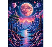 Landscape Diamond Art Kits Adults,5D Diamond Painting Kit for Beginners,Full Drill Gem Art Kits for Adult,DIY Cross Stitch Arts Crafts Embroidery Kit for Home Wall Decor-Round Drill-40x70cm-C632