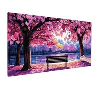 Landscape Diamond Art Kits Adults, 5D Diamond Painting Tree 2025 Design New, Square Full Drill Crystal Art Kit, DIY Cross Stitch Painting Set for Gifts and Christmas Home Room Decor 110x50cm S-58