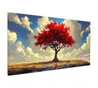 Landscape Diamond Art Kits Adults, 5D Diamond Painting Tree 2025 Design New, Square Full Drill Crystal Art Kit, DIY Cross Stitch Painting Set for Gifts and Christmas Home Room Decor 70x30cm Z-51