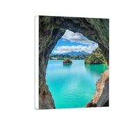 Landscape Diamond Art Kits Adults, 5D DIY Small Island Diamond Painting, Gem Art Painting for Beginners Kids, Arts and Crafts Kits for Adults, DIY Full Drill Crystal Embroidery Gifts, 50x70cm 0a-483