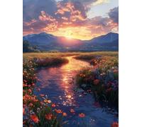 Landscape Diamond Art Kits Adults,5D Spring Diamond Painting Kit for Beginner, DIY Crystal Art Crafts for Adults, Square Rhinestones Paintings Kits for Room Decor Gifts for Women 12x16inch -FZ2508831