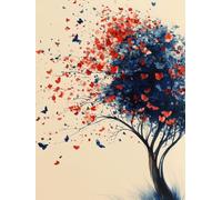 Landscape Diamond Art Kits Adults, 5D Tree Diamond Painting, DIY Full Drill Crystal Art Embroidery Kit for Beginners, Gem Arts and Crafts for Adults for Home Decor, Hobbies for Women 20x30cm 0Y-306