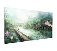 Landscape Diamond Art Kits Adults, Abstract Diamond Painting Kit with Square Full Drill, 5D DIY Crystal Art, Cross Stitch Painting Set for Christmas Gifts, Autumn Decorations, Room Decor 200x80cm Q-85