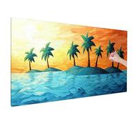 Landscape Diamond Art Kits Adults, Abstract Diamond Painting Kit with Square Full Drill, 5D DIY Crystal Art, Cross Stitch Painting Set for Christmas Gifts, Autumn Decorations, Room Decor 200x80cm Q-31