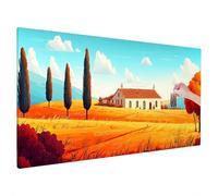 Landscape Diamond Art Kits Adults, Autumn Diamond Painting Kit with Square Full Drill, 5D DIY Crystal Art, Cross Stitch Painting Set for Christmas Gifts, Autumn Decorations, Room Decor 200x80cm Q-64