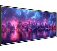 Landscape Diamond Art Kits Adults Beginners, 5D Diamond Painting City DIY Crystal Art Kits for Adults, Cross Stitch Rhinestone Embroidery Painting Pictures for Home Room Decor 10x24in/25x60cm 51-fU