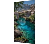 Landscape Diamond Art Kits Adults, Diamond Painting Architecture Crystal Art Kits for Kids, 5D Full Drill Square Gem Dots Rhinestone Embroidery Paintings Crafts, Hobbies for Adults 60x120cm a0-2bs