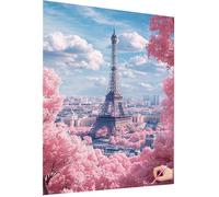 Landscape Diamond Art Kits Adults Diamond Painting Paris 5D DIY Crystal Art Kits for Kids Beginner, Square Drill Dimond Painting Cross Stitch Gem Crafts for Adults Decor Gifts for Women 60x80cm F-73