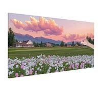 Landscape Diamond Art Kits Adults, Flower Diamond Painting Kit with Square Full Drill, 5D DIY Crystal Art, Cross Stitch Painting Set for Christmas Gifts and Autumn Decorations, Room Decor 80x30cm V-97