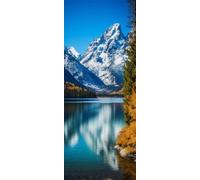 Landscape Diamond Art Kits Adults Large 5D Snowy Mountain Lake Diamond Painting Kits, DIY Full Drill Crystal Art Craft Rhinestone Embroidery Cross Stitch for Adults 27.6x55 Inch/70x140 cm -LR1308