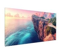 Landscape Diamond Art Kits Adults, Ocean Diamond Painting Kit with Square Full Drill, 5D DIY Crystal Art, Cross Stitch Painting Set for Christmas Gifts and Autumn Decorations, Room Decor 200x80cm Q-43