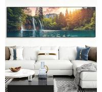 Landscape Diamond Art Kits Adults, Paint by Numbers for Adults Forest Pattern with Full Round Drill Canvas, 5D Diamond Painting Beginner Gem Art Kits for Home Wall Room Decor, Gifts, 32x96in, Model441