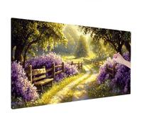 Landscape Diamond Art Kits Adults, Rural Diamond Painting Kit with Square Full Drill, 5D DIY Crystal Art, Cross Stitch Painting Set for Christmas Gifts and Autumn Decorations, Room Decor 200x80cm Q-91