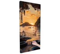 Landscape Diamond Art Kits Adults, Sunset Diamond Painting Kit with Square Full Drill, 5D DIY Crystal Art, Cross Stitch Painting Set for Christmas Gifts, Autumn Decorations, Room Decor 100x40cm B-12