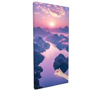 Landscape Diamond Art Kits Adults, Sunset Diamond Painting Kit with Square Full Drill, 5D DIY Crystal Art, Cross Stitch Painting Set for Christmas Gifts, Autumn Decorations, Room Decor 250x100cm B-48