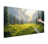 Landscape Diamond Art Kits Adults, Tree Diamond Painting Kit with Square Full Drill, 5D DIY Crystal Art, Cross Stitch Painting Set for Christmas Gifts and Autumn Decorations, Room Decor 200x80cm Q-46