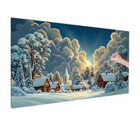 Landscape Diamond Art Kits Adults, Winter Diamond Painting Kit with Square Full Drill, 5D DIY Crystal Art, Cross Stitch Painting Set for Christmas Gifts, Autumn Decorations, Room Decor 200x80cm Q-25