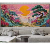 Landscape Diamond Art Kits for Adults 12X24 Inch,Large Diamond Painting Japan Canvas Crystal Art and Crafts Adults DIY Hobbies Kits,5D Full Gem Drill Pictures for Home Wall Decor,Gifts for Women S248