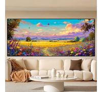 Landscape Diamond Art Painting, 5D Flowers Diamond Painting kit, Large 60x30cm/12x24in Dimond Art for Adults, DIY Crystal Art Gem Embroidery Crafts, Hobbies for Adults Women, Home Wall Decor 0R-291