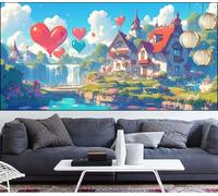 Landscape Diamond Art Painting Love Diamond Painting Kits for Adults,Square Full Drill Gem Arts and Crafts Pictures Embroidery Cross Stitch Canvas Paint by Numbers for Kids,Gifts Women 16x40in LT-311