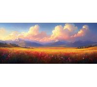 Landscape Diamond Art, Plant 5D Diamond Painting Kits, 5D Full Drill Crystal Art Kits for Adults, Cross Stitch Embroidery Crafts Pictures, DIY Adult Crafts, Gifts, Spring Decoration, 28x16in A-8786