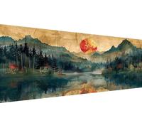 Landscape Diamond Art Retro Diamond Painting Kits Adults, Full Drill Cross Stitch Kits for Adults, Crystal Art Kit for Home Wall Decor, Creative Hobby Gift & Stress Relief, 100x200cm 40x80 Inch Y1-307