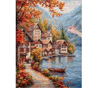 Landscape Diamond Art Rural Diamond Painting Kits for Adults Beginners, 5D DIY Paint by Numbers for Adults, Square Drill Dimond Painting with Accessories, Room Decor, Gifts for Women 28x36 inch J-93