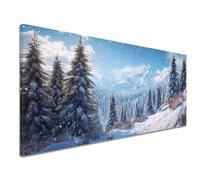 Landscape Diamond Art Snow Diamond Painting Craft Kits for Kids and Adults, 5d Full Crystal Art Hobbies for Adults Women Embroidery Cross Stitch Canvas Painting, Home Wall Decor Gifts 50x100 cm c-675