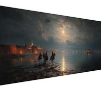 Landscape Diamond Painting Architecture Diamond Art Kits Adults Beginners DIY 5D Round Drill Round Gem Crystal Art Rhinestone Embroidery Paintings Crafts Picture Kits, Home Wall Decor 60x120cm v1-u13