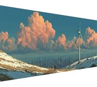 Landscape Diamond Painting Cloud Diamond Art Kits Adults Beginners DIY 5D Square Drill Round Gem Crystal Art Rhinestone Embroidery Paintings Crafts Picture Kits for Home Wall Decor 70x140cm uk9-j14