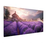 Landscape Diamond Painting Kit for Beginners, Large Diamond Arts and Crafts for Adults 200x80cm, 5D DIY Crystal Art Lavender, Gem Art and Hobbies for Adults Women, Christmas Decorations, Gifts Q-26
