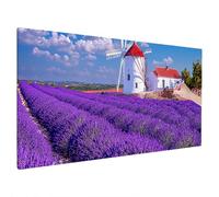 Landscape Diamond Painting Kit for Beginners, Large Diamond Arts and Crafts for Adults 200x80cm, 5D DIY Crystal Art Lavender, Gem Art and Hobbies for Adults Women, Christmas Decorations, Gifts Q-86