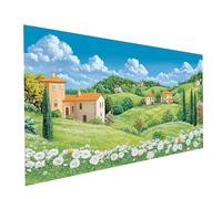 Landscape Diamond Painting kit with Diamond Art Accessories, DIY Square Rhinestones Mosaic Crystal Art Paint by Numbers, Canvas Painting for Wall Artwork Living Room Decor 32 x 16In Village Model13643