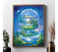 Landscape Diamond Painting Kits for Adults, Diamond Art Ocean Pattern with Full Kit Accessories, 5D Round Full Drill Gem Art Paintings for Adults Beginners, Home Wall Decor, Gifts 28x38in JPF I-F