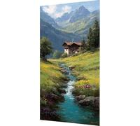 Landscape Diamond Painting Mountain Diamond Art Kits Adults, Crystal Art Kit for Adults 5D Round Full Drill Gem Dots Rhinestone Embroidery Crafts Picture Beginners, Home Wall Decor 70x140cm bd3-w7