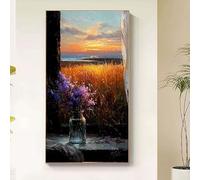 Landscape Diamond Painting Paddy Diamond Art Kits Adults, 5D Crystal Art Kits for Adults Kids DIY Round Full Drill Gem Art Dots Craft Paintings Embroidery Kits Home Wall Decor Gifts 30x60cm bd59-k