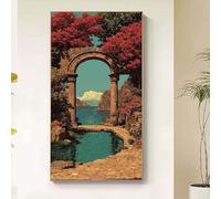 Landscape Diamond Painting Tree Diamond Art Kits Adults, 5D Crystal Art Kits for Adults Kids DIY Square Full Drill Gem Art Dots Craft Paintings Embroidery Kits Home Wall Decor Gifts 50x100cm uk31-v