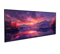 Landscape Diamont Painting Hills Diamond Art Accessories 5D Round Full Drill Gem Art Cross Canvas Painting Pictures Kits for Adults Beginners for LIiving Room Wall Decor, Gifts 28x56in PJY9 5-J