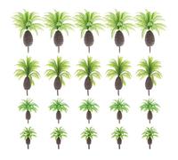 Landscape Diorama Supplies,20Pcs 3-6cm Mini Coconut Palm Model Trees Artificial Resin Plant Forest Diorama Building Railway Landscape