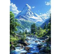 Landscape DIY 5D Diamond Art 30x40cm, Snow Mountain Diamond Painting Kits, Square Full Drill Crystal Art Kits for Adults Beginners, DIY Cross Stitch Embroidery Crafts Pictures, for Home Decor, A-2191