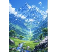 Landscape DIY 5D Diamond Art 60x90cm, Snow Mountain Diamond Painting Kits, Square Full Drill Crystal Art Kits for Adults Beginners, DIY Cross Stitch Embroidery Crafts Pictures, for Home Decor, D-7905