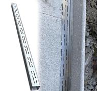 Landscape Drainage Trench - Effective Concrete & Gravel Driveway Drainage Channel with Metal Grate Caps Slim Water Gutter System Invisible Floor Drain (W 100mm x H 50mm)